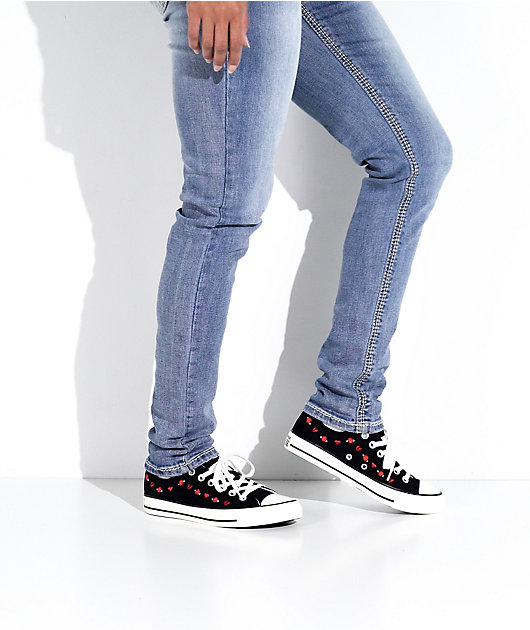 Converse Chuck Taylor All Star Valentine's Day Black, Red, & Egret Shoes video