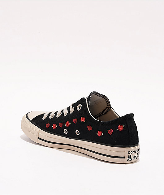Converse Chuck Taylor All Star Valentine's Day Black, Red, & Egret Shoes