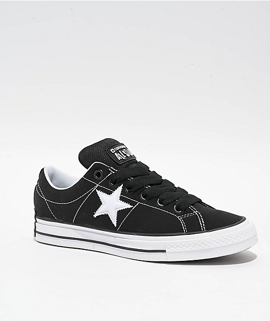 Converse Chuck Taylor One Star Puffed Black White Skate Shoes