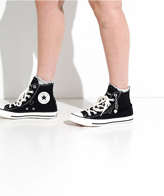 Converse Chucks In Love Chuck Taylor All Star Black & Egret High Top Shoes video