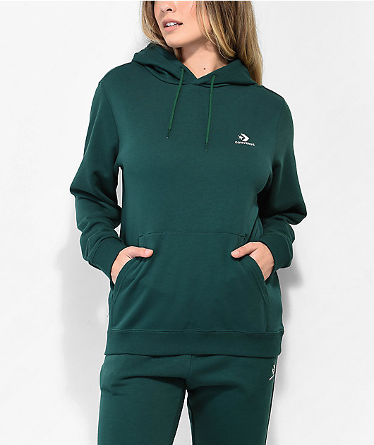 Converse Classic Embroidered Green Hoodie Zumiez