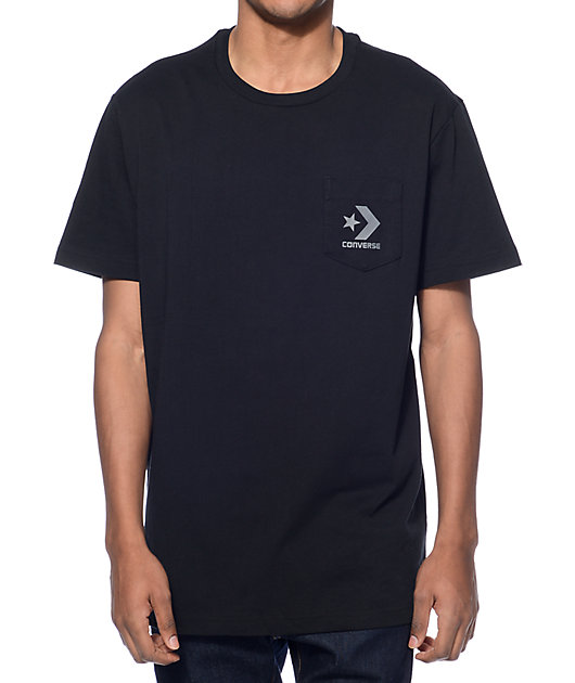 Converse Core Black Pocket T-Shirt | Zumiez