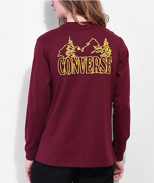 Converse Counter Climate Beetroot Long Sleeve T Shirt Zumiez