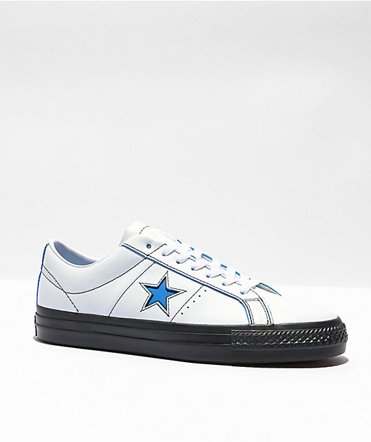 Converse Eddie Cernicky One Star Pro White Blue Skate Shoes Zumiez