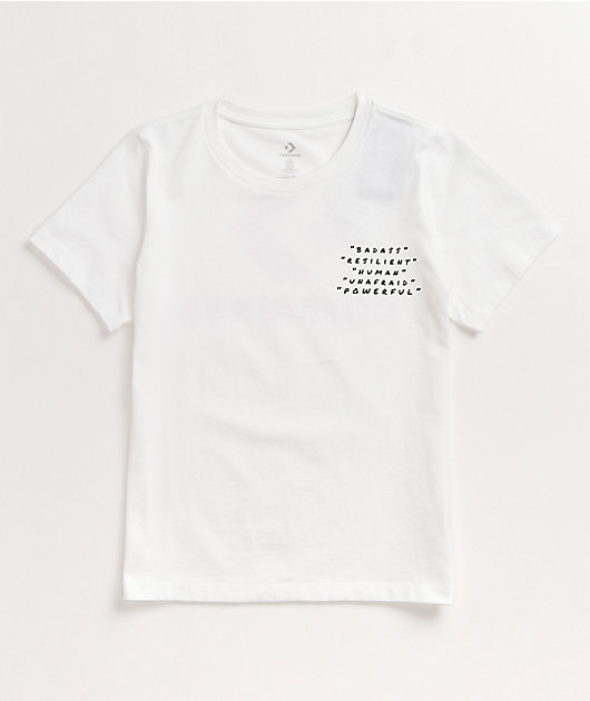 converse white t shirt