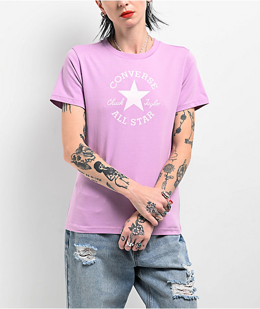 Converse Glitter Pink T Shirt