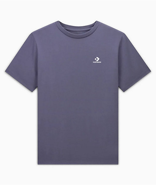 Converse Go-To Embroidered Star Chevron Lavender Ash T-Shirt | Zumiez
