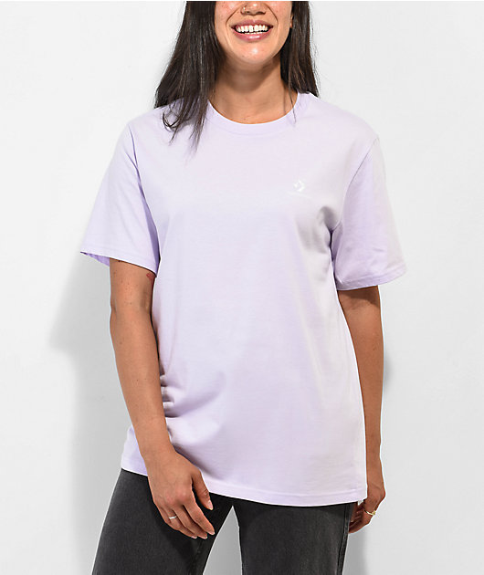 Converse t shirt purple deals