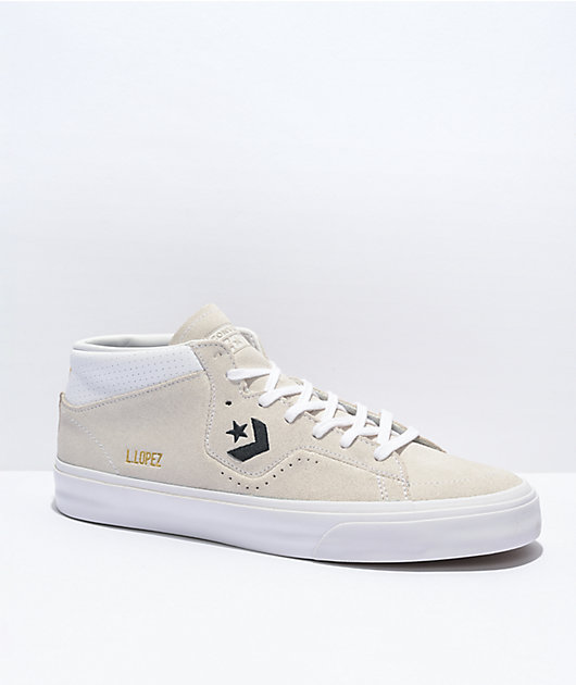 Converse Louie Lopez Mid White Skate Shoes جهاز تدليك القدم