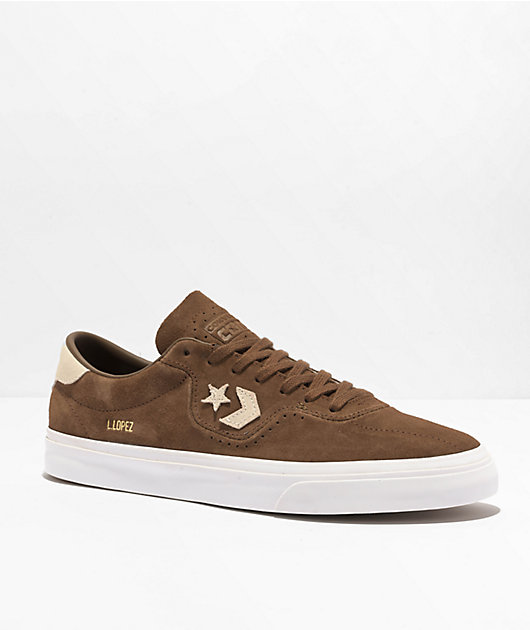 Converse Louie Lopez Pro Brown Tan Suede Skate Shoes Zumiez