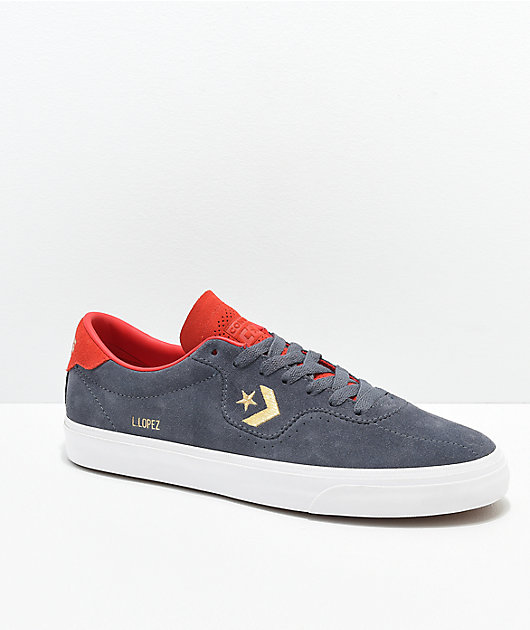 grey and red converse