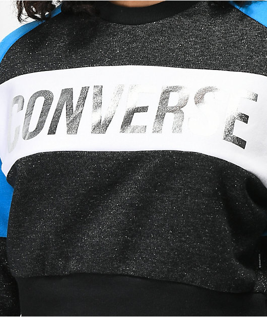converse metallic crew neck sweatshirt