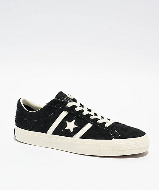 Converse One Star Academy Pro Black & Egret Skate Shoes | Zumiez