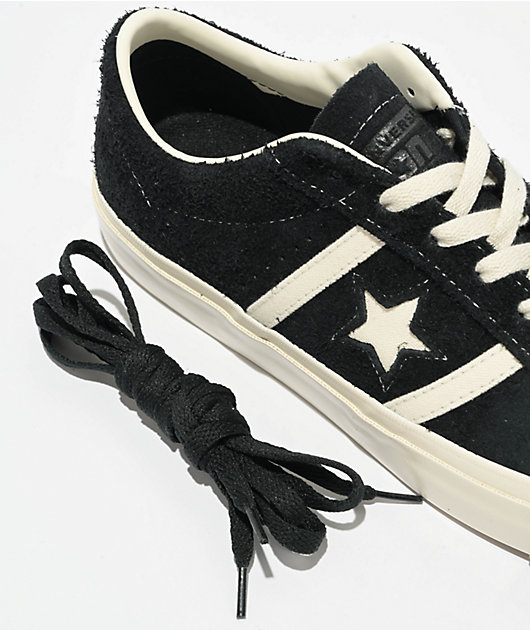 Converse One Star Academy Pro Black & Egret Skate Shoes | Zumiez