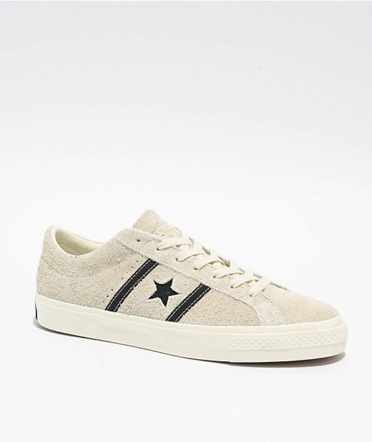 Converse One Star Academy Pro Egret & Black Skate Shoes | Zumiez