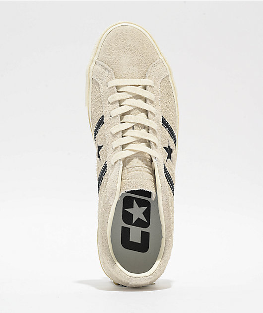 Converse One Star Academy Pro Egret & Black Skate Shoes | Zumiez
