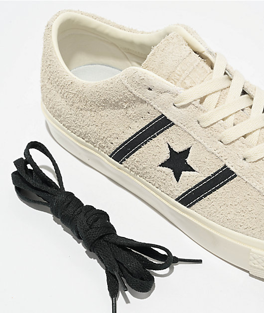 Converse One Star Academy Pro Egret & Black Skate Shoes | Zumiez