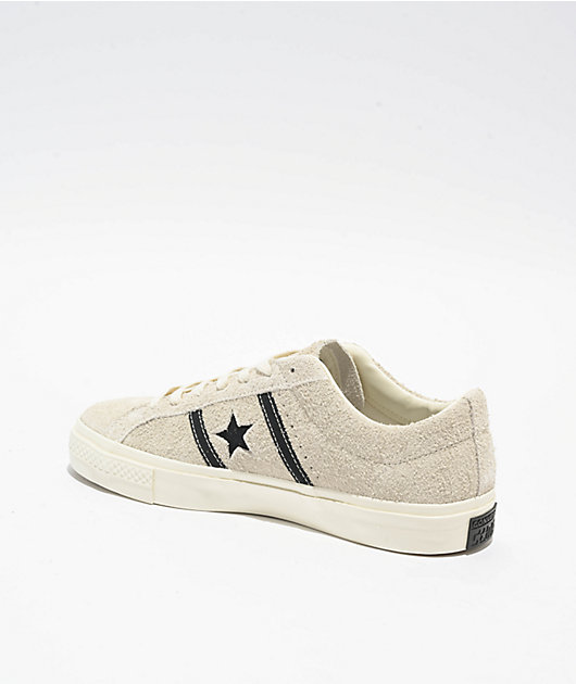 Converse One Star Academy Pro Egret & Black Skate Shoes | Zumiez