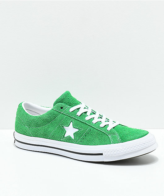 converse one star white green