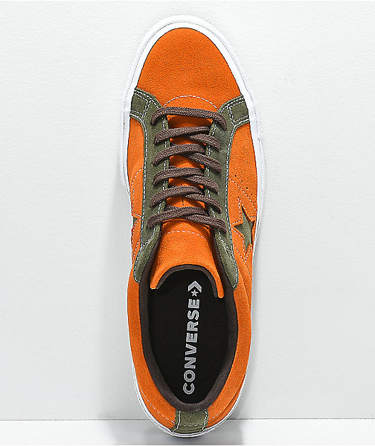 converse one star orange and green