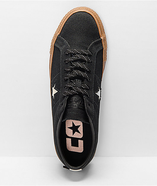 Converse one star outlet black black