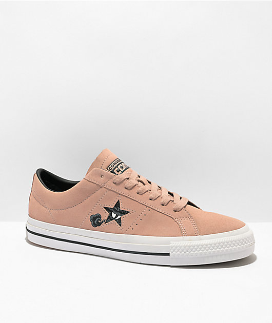 Converse One Star Pro Clay Pink Suede Skate Shoes