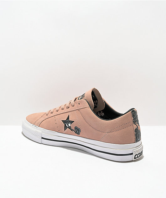 Coincidencia cuero Ropa Converse One Star Pro Clay zapatos de skate de ante rosa