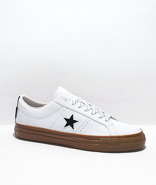 Converse one star store all white