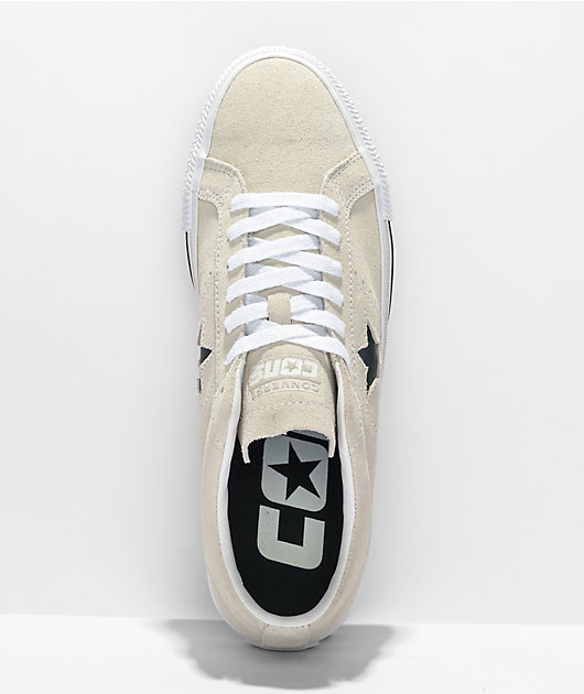 Converse One Star Pro Egret White Black Skate Shoes