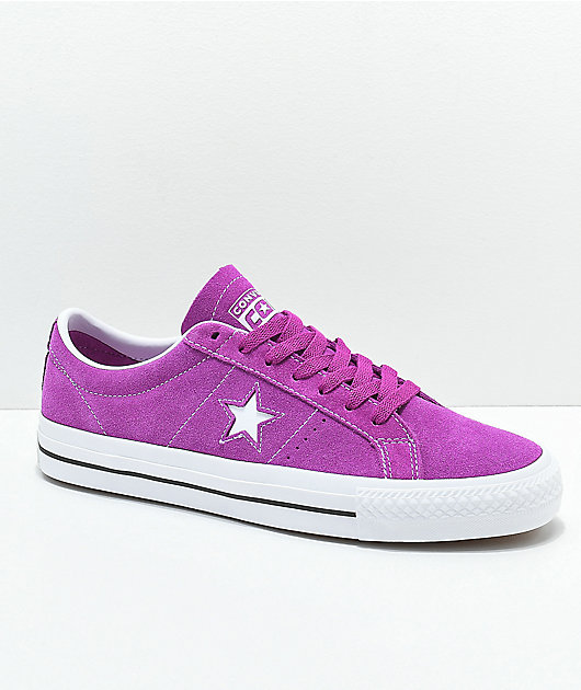Converse One Star Pro Icon Violet \u0026 White Skate Shoes | Zumiez