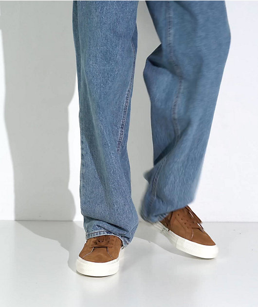 Converse One Star Pro Nubuck Warm Tan & Egret Skate Shoes