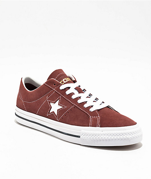 Converse one star brown suede on sale