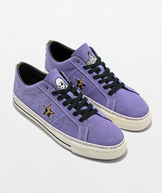 Converse One Star Pro Sean Pablo Lilac Suede Skate Shoes Zumiez