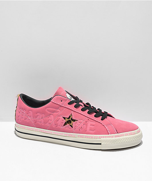 Converse One Star Pro Sean Pablo Pink Suede Skate Shoes Zumiez