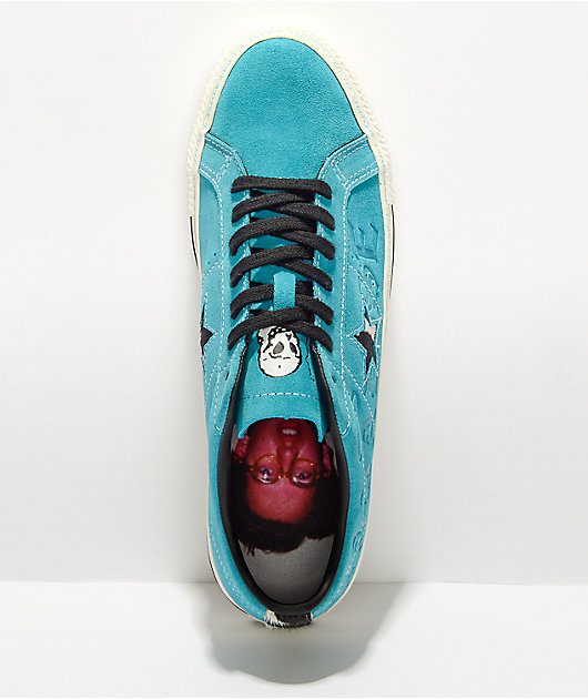 Converse One Star Pro Sean Pablo Teal Suede Skate Shoes | Zumiez