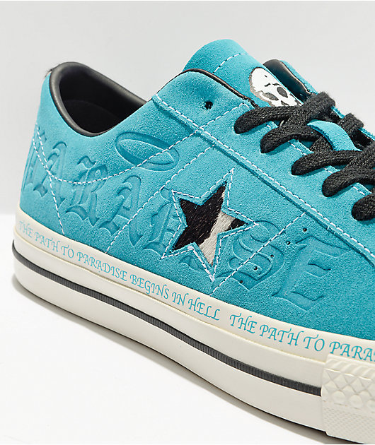 Converse one star sales blue suede