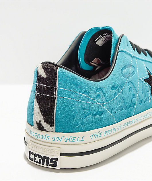 Converse One Star Pro Sean Pablo Teal Suede Skate Shoes | Zumiez