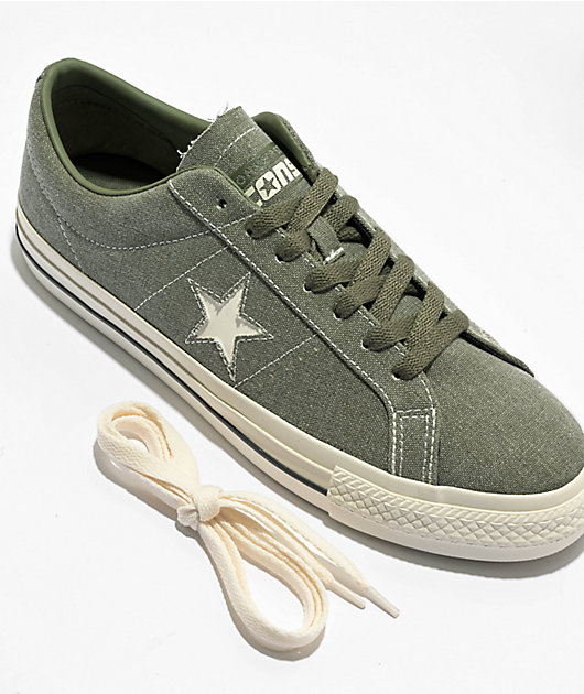 Converse One Star Pro Workwear Olive Green Skate Shoes