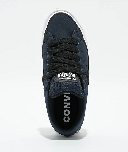 Converse One Star Puffed Obsidian, Black, & White Skate Shoes | Zumiez