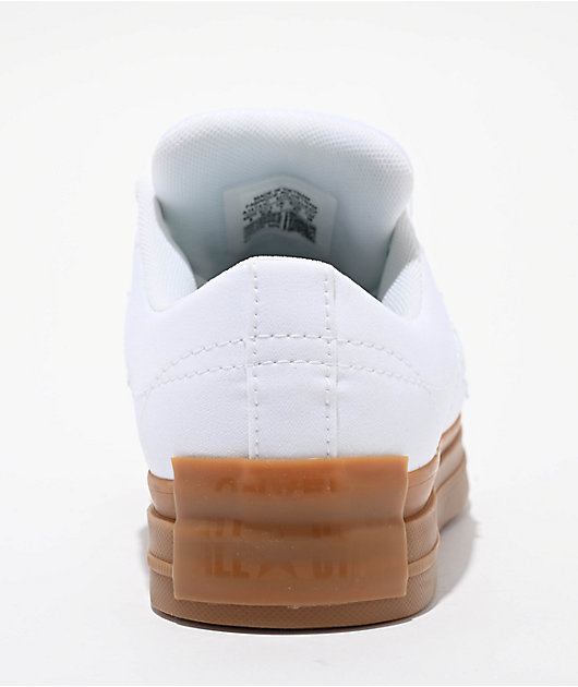 Converse One Star Puffed White & Gum Skate Shoes