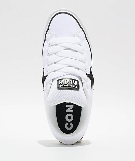 Converse One Star Puffed White & Black Skate Shoes | Zumiez