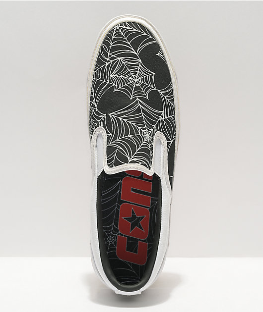 Converse One Star Slip-On Spiderweb White & Black White Skate Shoes