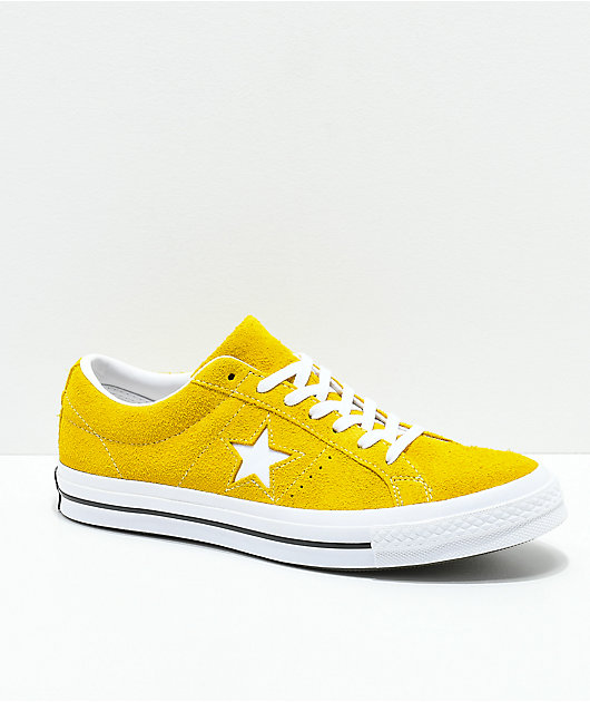 Converse One Star zapatos de skate de ante en color amarillo y blanco |  Zumiez