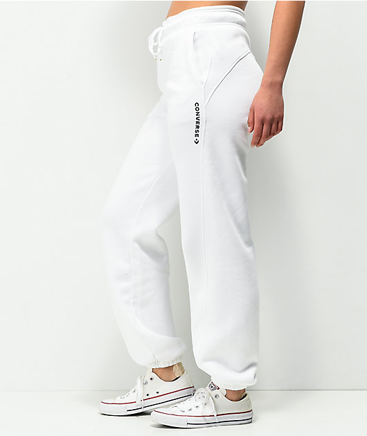 Converse Relaxed White Jogger Sweatpants