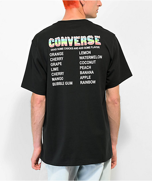 Black and store white converse shirt