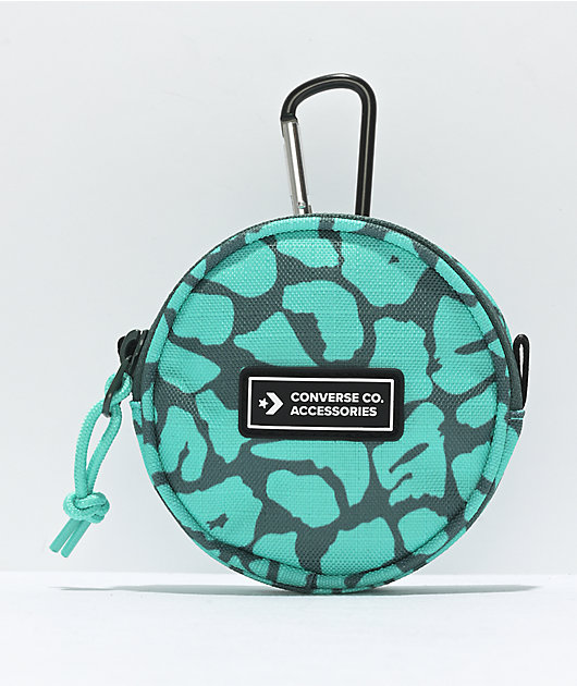 Converse Teal & Grey Animal Print Pouch
