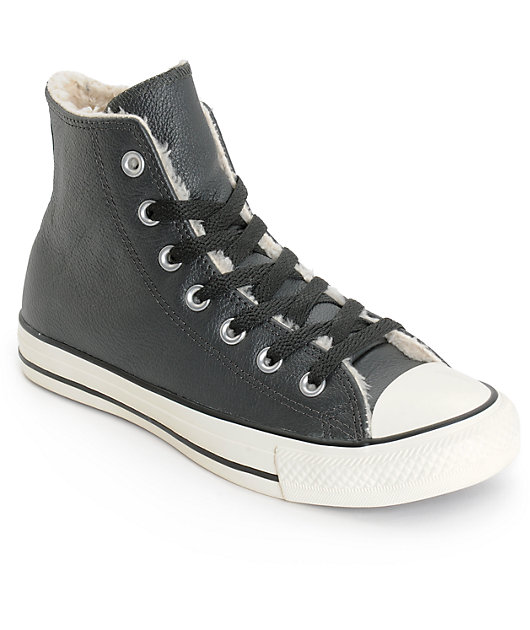 black converse womens leather