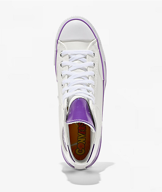 Converse x Dragon Ball Z Freiza Chuck Taylor All Star White & Purple High Top Shoes