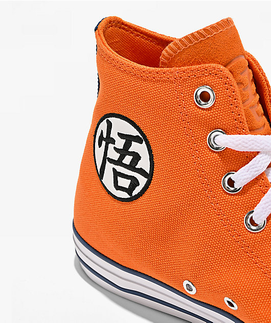 Converse x Dragon Ball Z Goku Chuck Taylor All Star Orange & White High Top Shoes