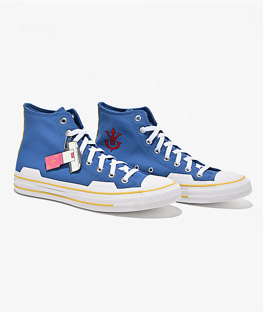 Converse x Dragon Ball Z Vegeta Chuck Taylor All Star Blue & White High Top Shoes